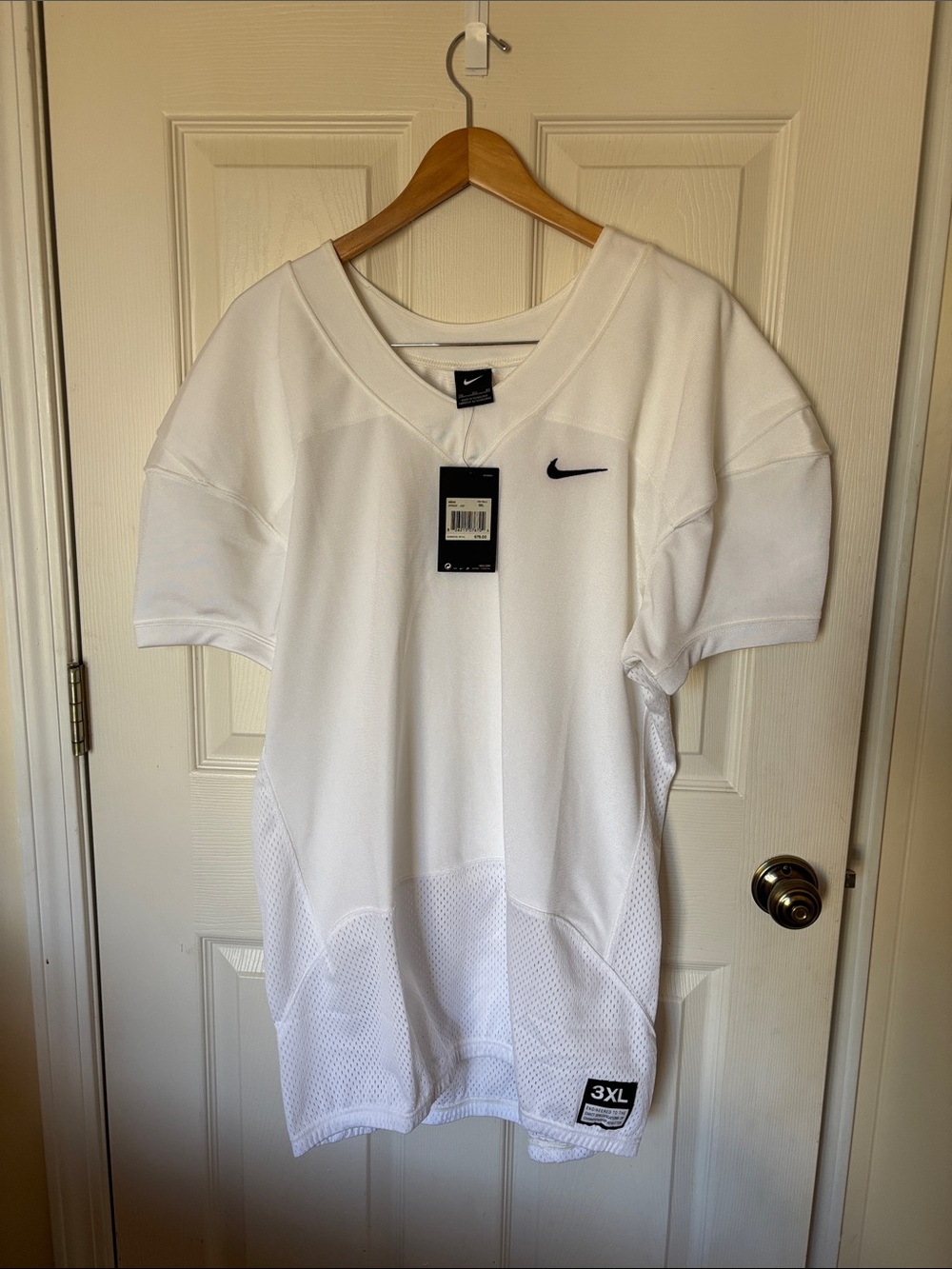 Nike White Men’s Short-Sleeve Performance Football Jersey - 3XL
